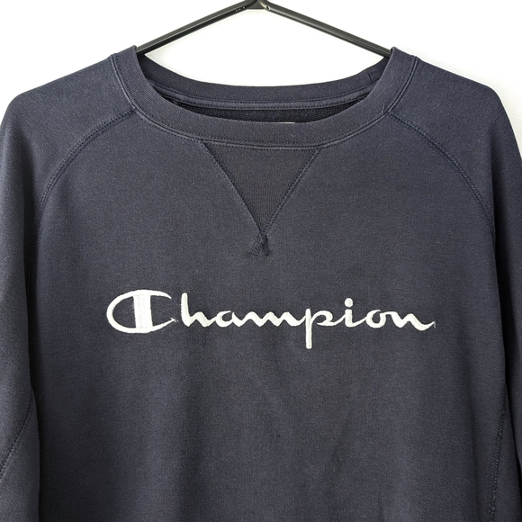 Champion Unisex Embroidered Navy Sweatshirt ~ Size Small (Men) - Picture 3 of 9